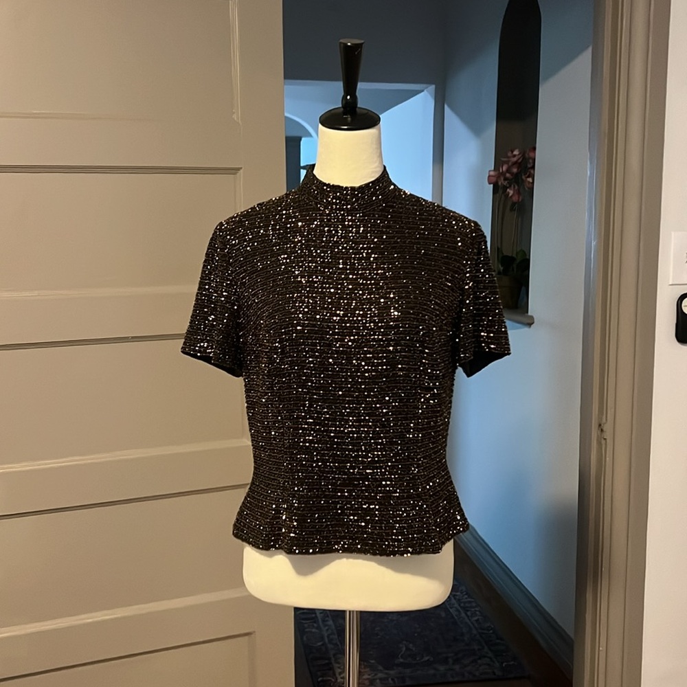 Last chance before donation. Vintage Neimans glass bead top